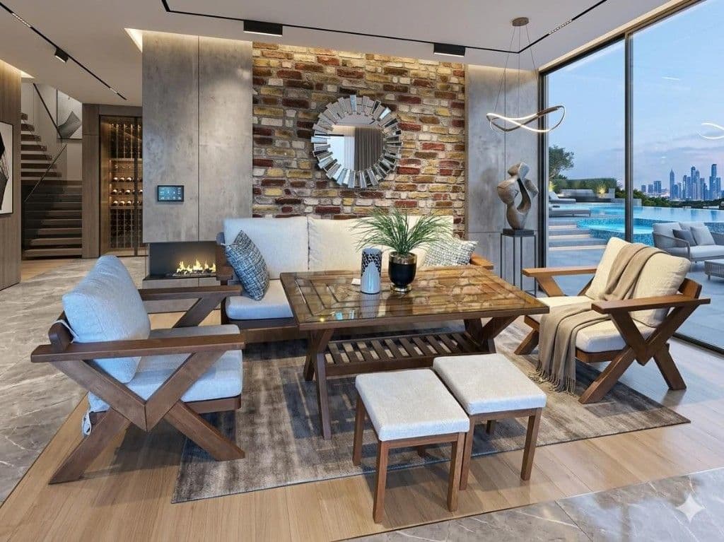 Palermo havuz manzaralı salon